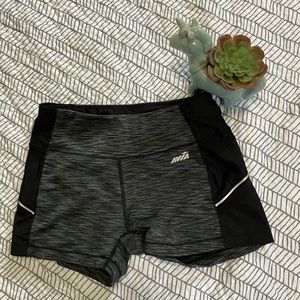 Black and gray women’s athletic shorts